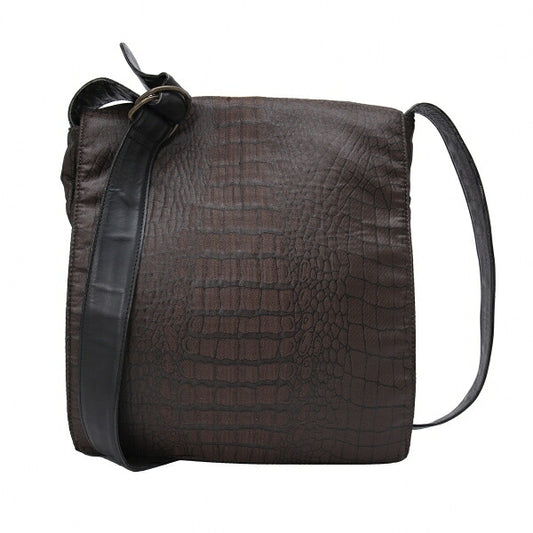 Jean Paul GAULTIER Croco Woven Bag Brown