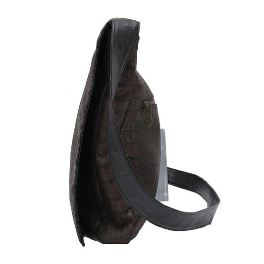 Jean Paul GAULTIER Croco Woven Bag Brown
