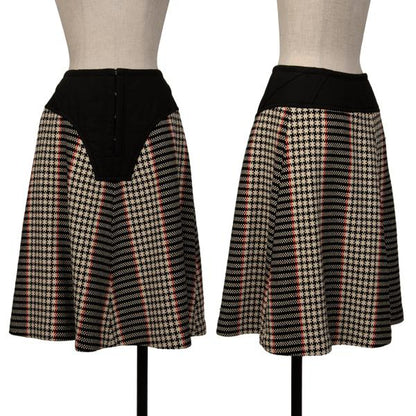 COMME des GARCONS Check Tweed Skirt Black/White Size S