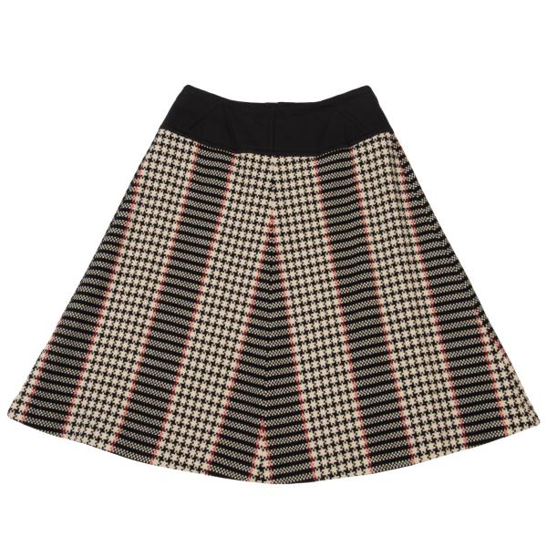 COMME des GARCONS Check Tweed Skirt Black/White Size S