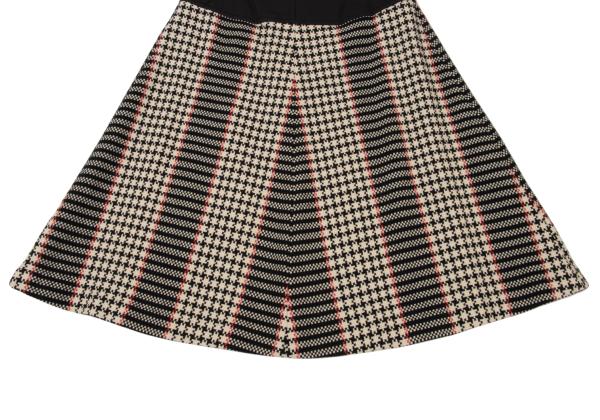 COMME des GARCONS Check Tweed Skirt Black/White Size S