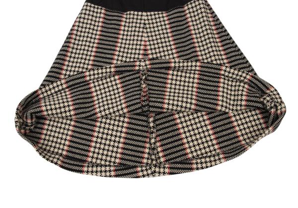 COMME des GARCONS Check Tweed Skirt Black/White Size S