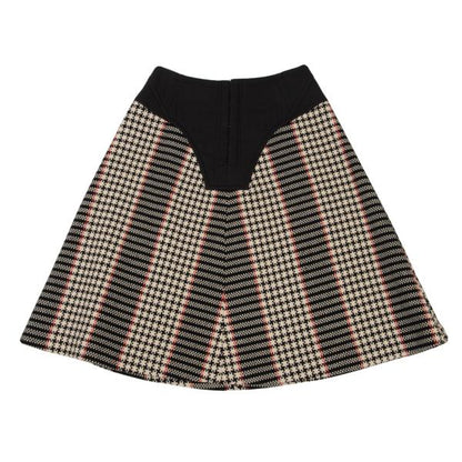 COMME des GARCONS Check Tweed Skirt Black/White Size S