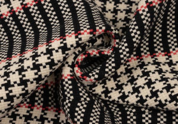 COMME des GARCONS Check Tweed Skirt Black/White Size S