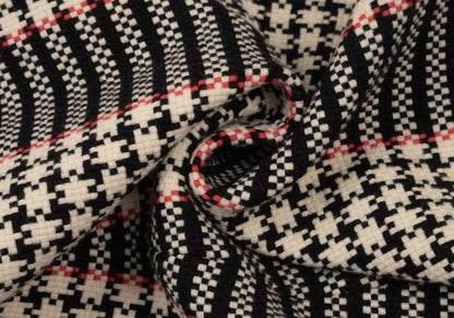 COMME des GARCONS Check Tweed Skirt Black/White Size S