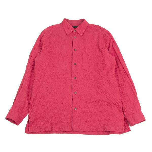 ISSEY MIYAKE MEN Cotton Wrinkle Pleat Shirt Red Size 3