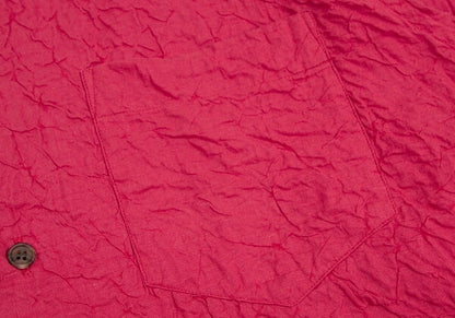 ISSEY MIYAKE MEN Cotton Wrinkle Pleat Shirt Red Size 3