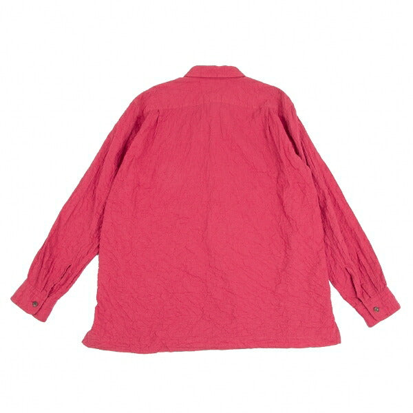 ISSEY MIYAKE MEN Cotton Wrinkle Pleat Shirt Red Size 3
