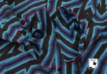 ISSEY MIYAKE MEN 14AW Blue Psychedelic Print Shirt Size 4