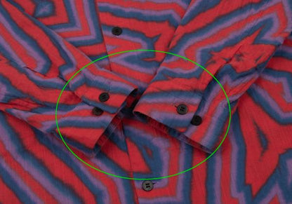 ISSEY MIYAKE MEN 14AW Psychedelic Line Shirt Red Size 4