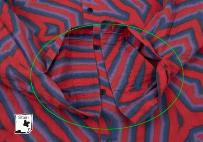 ISSEY MIYAKE MEN 14AW Psychedelic Line Shirt Red Size 4