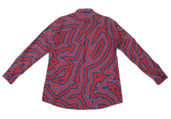 ISSEY MIYAKE MEN 14AW Psychedelic Line Shirt Red Size 4