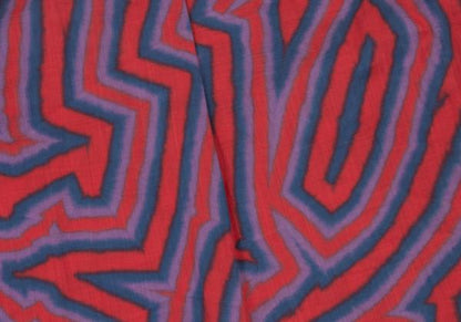 ISSEY MIYAKE MEN 14AW Psychedelic Line Shirt Red Size 4