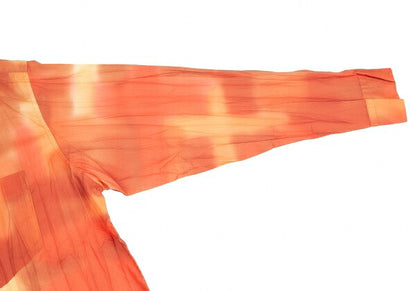 ISSEY MIYAKE MEN Tie-Dye Pleated Shirt Orange Size 4