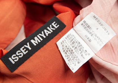 ISSEY MIYAKE MEN Tie-Dye Pleated Shirt Orange Size 4