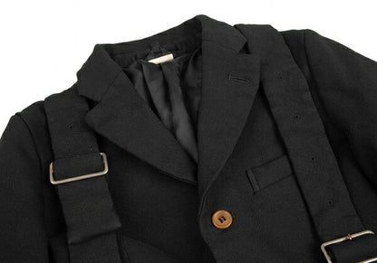 COMME des GARCONS Strap Cut-Off Design Jacket Black Size S