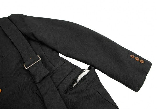COMME des GARCONS Strap Cut-Off Design Jacket Black Size S