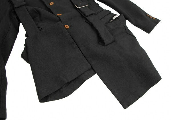 COMME des GARCONS Strap Cut-Off Design Jacket Black Size S