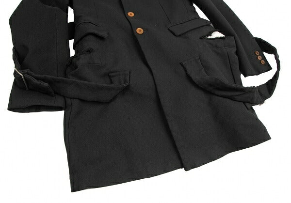 COMME des GARCONS Strap Cut-Off Design Jacket Black Size S