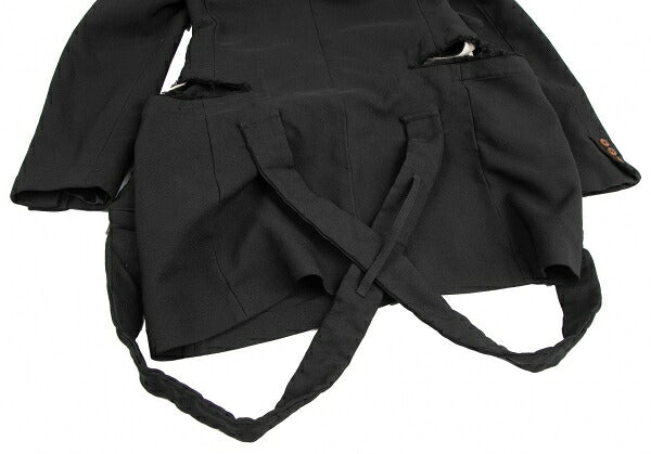 COMME des GARCONS Strap Cut-Off Design Jacket Black Size S