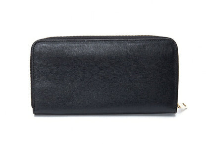 FURLA Leather Long Wallet Black