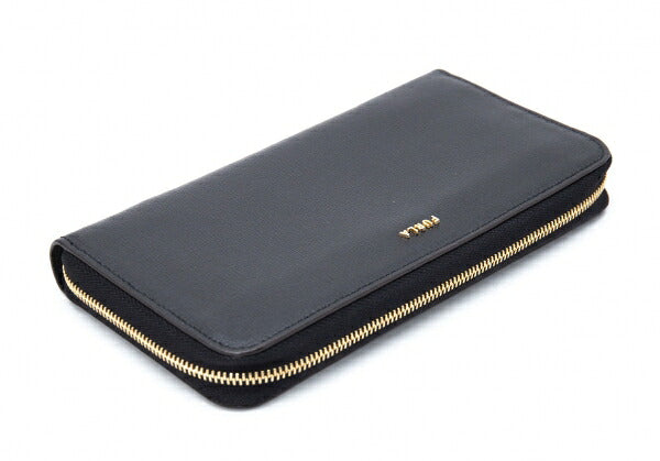 FURLA Leather Long Wallet Black