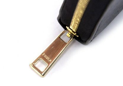 FURLA Leather Long Wallet Black