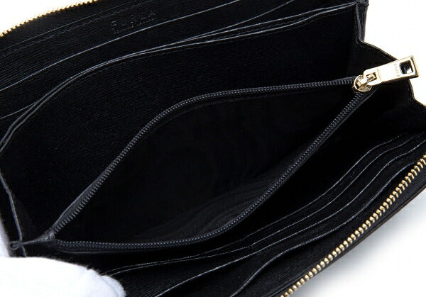 FURLA Leather Long Wallet Black
