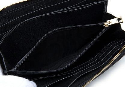 FURLA Leather Long Wallet Black