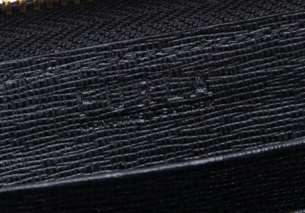 FURLA Leather Long Wallet Black