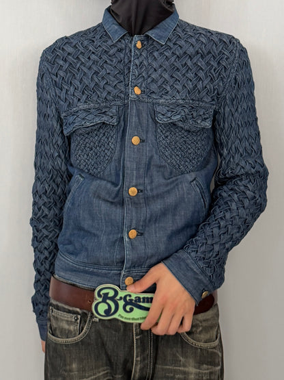 Vintage XAMPAGNE Blue Trucker Jacket Size 1