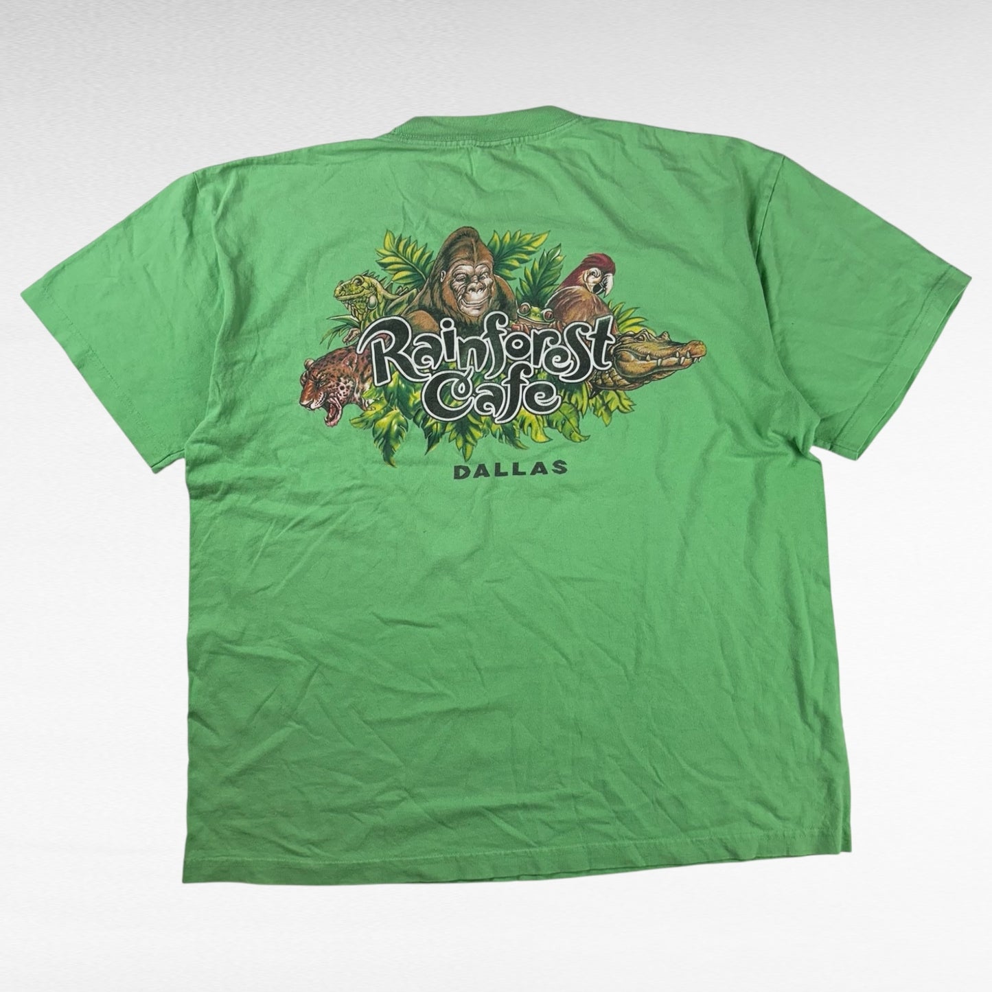 Rainforest Cafe Short Sleeve T-Shirt Green Size XL