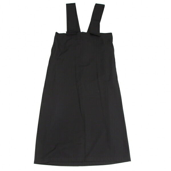 Y's Wool Gabardine Suspender Skirt Black Size 3