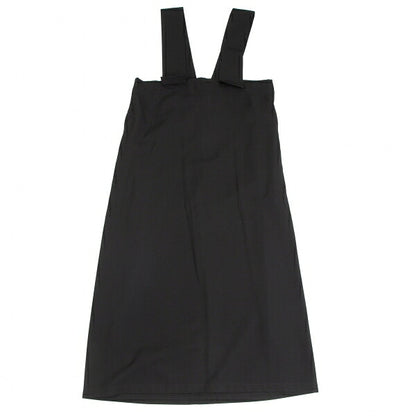 Y's Wool Gabardine Suspender Skirt Black Size 3