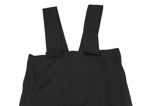 Y's Wool Gabardine Suspender Skirt Black Size 3