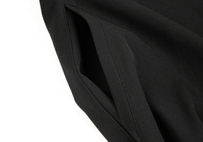 Y's Wool Gabardine Suspender Skirt Black Size 3