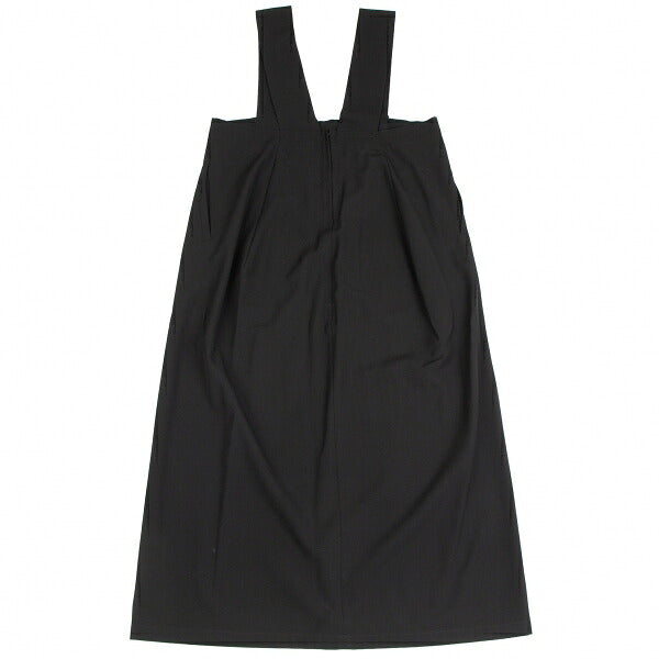 Y's Wool Gabardine Suspender Skirt Black Size 3