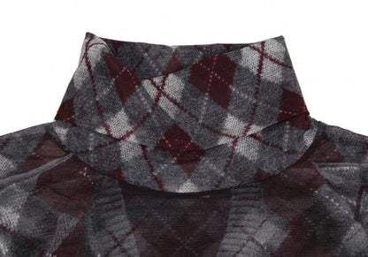 Jean Paul GAULTIER FEMME Argyle Knit Powernet Top Size 40