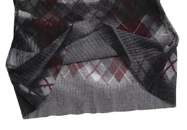 Jean Paul GAULTIER FEMME Argyle Knit Powernet Top Size 40