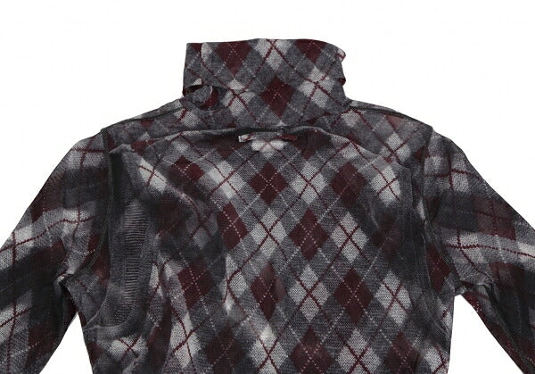 Jean Paul GAULTIER FEMME Argyle Knit Powernet Top Size 40