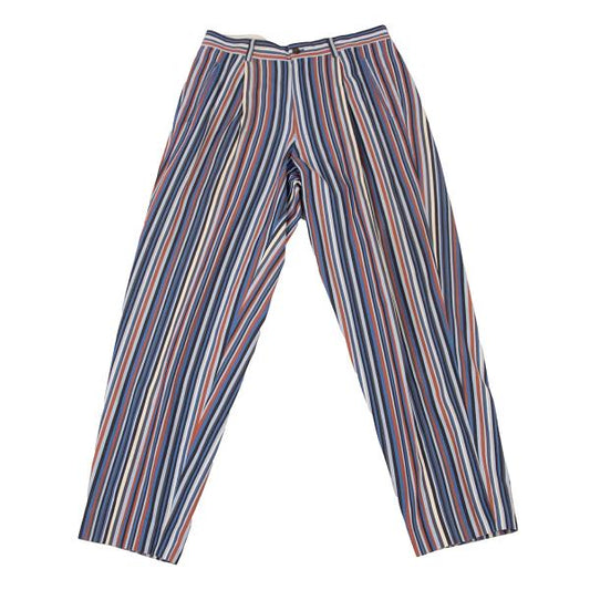 ISSEY MIYAKE MEN Cotton Stripe Pants Blue Multi Size L
