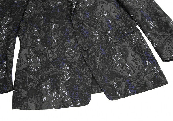ISSEY MIYAKE MEN 17SS Wool Marble Print Jacket Black Size 4