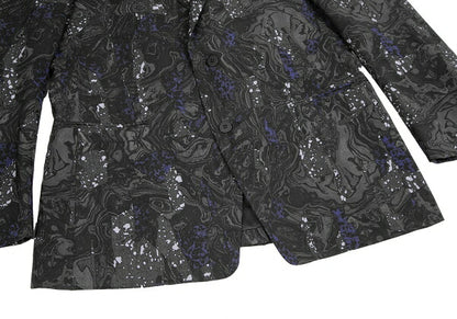 ISSEY MIYAKE MEN 17SS Wool Marble Print Jacket Black Size 4