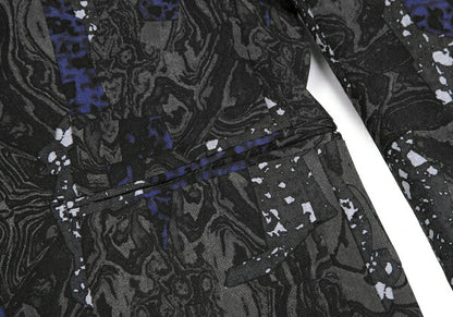 ISSEY MIYAKE MEN 17SS Wool Marble Print Jacket Black Size 4