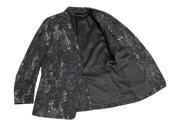ISSEY MIYAKE MEN 17SS Wool Marble Print Jacket Black Size 4
