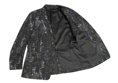 ISSEY MIYAKE MEN 17SS Wool Marble Print Jacket Black Size 4