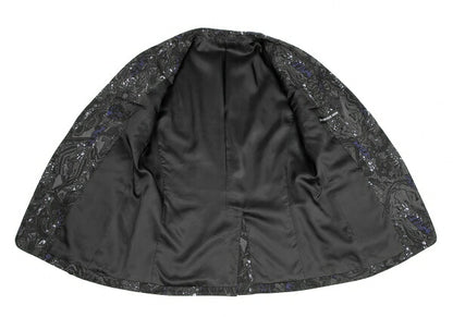 ISSEY MIYAKE MEN 17SS Wool Marble Print Jacket Black Size 4