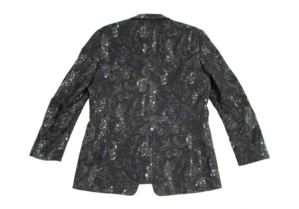 ISSEY MIYAKE MEN 17SS Wool Marble Print Jacket Black Size 4