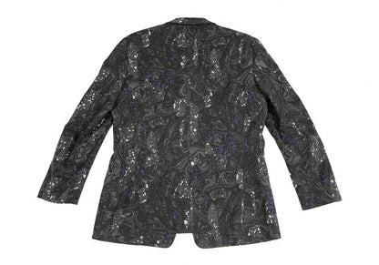 ISSEY MIYAKE MEN 17SS Wool Marble Print Jacket Black Size 4