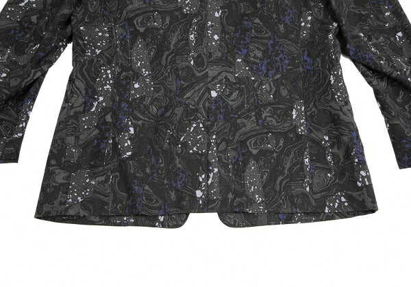 ISSEY MIYAKE MEN 17SS Wool Marble Print Jacket Black Size 4